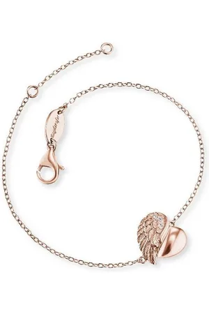Engelsrufer Silberarmband Little magic, ARMBAND HERZFLÜGEL ROSÈ PLATED, ERB-LILHEARTWING-R, mit Zirkonia (synth)