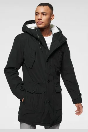Bruno Banani Parka für den Winter, taillierter Schnitt, mit anpassbarer Kapuze