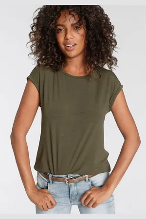 Tamaris T-Shirt Kurzarm, Regular Fit, unifarben, mit Rundhalsausschnitt