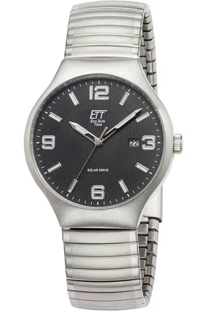 Ett Solaruhr Sonora EGS-12086-21M, Armbanduhr, Herrenuhr, Datum, Flexband, Zugband