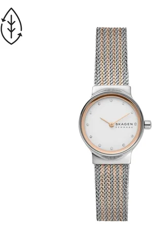Skagen Quarzuhr FREJA LILLE SKW2699, Armbanduhr, Damenuhr, analog, Edelstahlarmband, bicolor