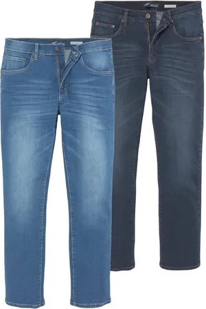 ARIZONA Stretch-Jeans Willis (Packung, 2-tlg) straight-fit, lange Beine, mit Nieten, niedrige Leibhöhe