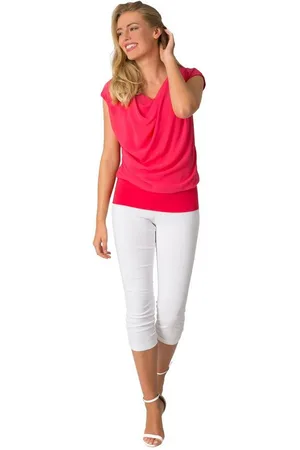 STEHMANN Caprihose Maria-530-14060 elastischer Bund, seitliche Raffung am Bein, ohne Verschluss - Verkäufer: Gio Milano
