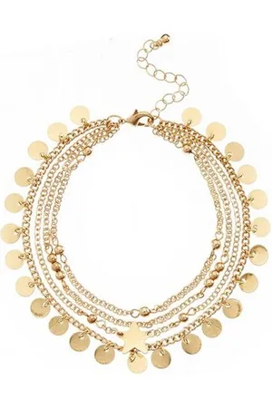 Lascana Fußkette mit Anhänger Boho Layer Look, Mehrreihige Fußkette, Fußketten Set, Fußkettchen mit Anhänger