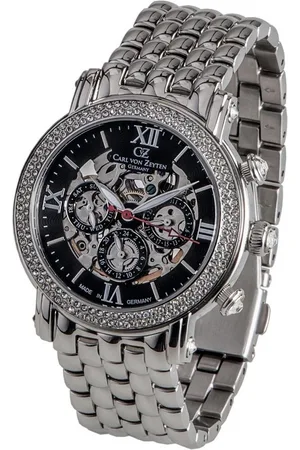CARL VON ZEYTEN Automatikuhr Kniebis CVZ0062BKMS, Armbanduhr, Damenuhr, Made in Germany, Mechanische Uhr, Datum