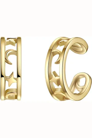 Glanzstücke Ohrklemme Halbmond/Stern gelbgold, aus Sterling Silber - Verkäufer: Juvalia