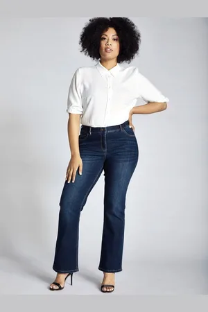 Ulla Popken Funktionshose Jeans Marie Bootcut Komfortbund 5-Pocket-Schnitt - Verkäufer: Popken Fashion Group
