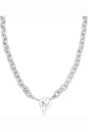 Elli Kette ohne Anhänger Ankerkette Grob Glieder Unisex 925 Silber rhodiniert - Verkäufer: JULIE & GRACE GmbH