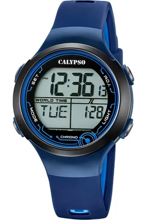 Calypso Digitaluhr Calypso Unisex Uhr Digital, (Digitaluhr), Damen, Herren Armbanduhr rund, Kunststoffarmband dunkelblau, Fashion - Verkäufer: Fit4Style Silberschmuck - IMPPAC