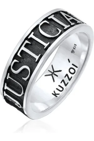 Kuzzoi Silberring Herren Bandring Schriftzug 925 Silber, Statement - Verkäufer: JULIE & GRACE GmbH