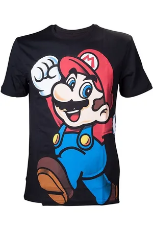 Super Mario T-Shirt T-Shirt Kinder + Jugendliche Schwarz - Verkäufer: coole-fun-t-shirts