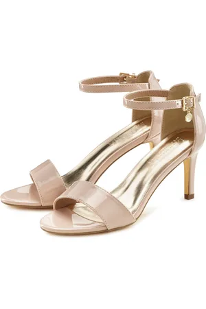 Lascana Sommerschuh High-Heel-Sandalette im zeitlosen Design, Riemchensandalette VEGAN