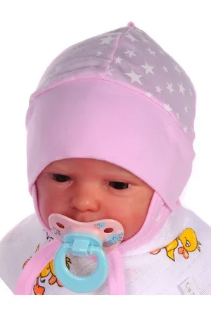 La Bortini Erstlingsmütze Mütze für Neugeborene Babymütze Baby Haube mit Sternchen aus reiner Baumwolle, 32 34 36 38 40 42 44 46 - Verkäufer: A&O Baby-und Kindermoden