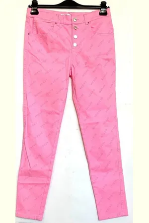 Guess Skinny-fit-Jeans Damen Jeans, 1981 Button Skinny High Jeanshose Rosa - Verkäufer: evoox