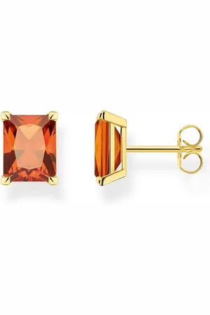 Thomas Sabo Paar Ohrstecker Ohrstecker Goldfarben Oranger Stein - Verkäufer: uhrcenter