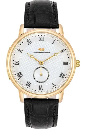 Rhodenwald & Söhne Quarzuhr Moonlight schwarz, mit Echtleder-Armband - Verkäufer: Juvalia