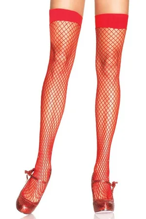 Leg Avenue Strapsstrümpfe Netz Straps-Strümpfe - (1-Paar) elastischer Netz-Stoff - Verkäufer: Sandritas