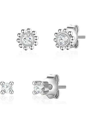 Glanzstücke Paar Ohrstecker Blume silber, aus Sterling Silber - Verkäufer: Juvalia