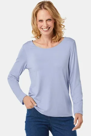 GOLDNER Langarmshirt Kombistarkes Langarmshirt mit tonaler Zierkante - Verkäufer:
