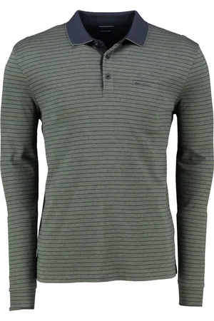 Pierre Cardin Poloshirt Polo-Shirt oliv gestreift Langarm - Verkäufer: Krüger Kleidung