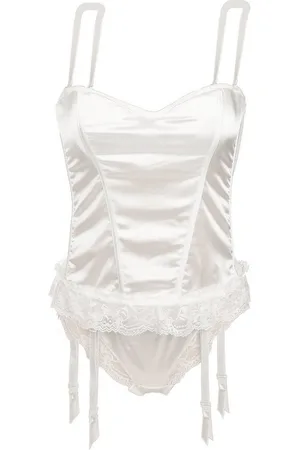 familytrends Set: Push-up-BH (mit String) mit Push Up-BH, String und Strumpfhalter