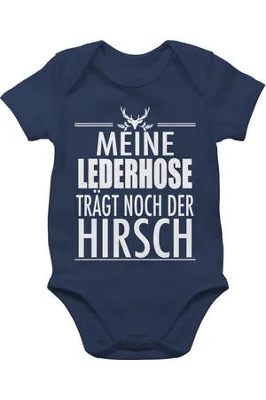 Shirtracer Shirtbody Meine Lederhose trägt noch der Hirsch - weiß Mode für Oktoberfest Baby Outfit - Verkäufer: