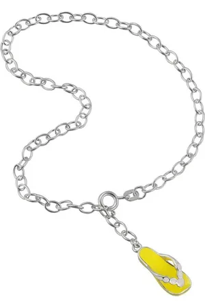 SilberDream Fußkette mit Anhänger SDF0990X-Set Fußkette 925 Silber Damen, Damen Fußkette Flipflop aus 925 Sterling Silber, Farbe: , weiß - Verkäufer: Fit4Style Silberschmuck - IMPPAC