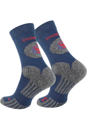 STARK SOUL Wandersocken 2 Paar Wandersocken, Trekking Outdoor Socken - Hiking (2 Paar) eingewebtes Logo - Verkäufer: Stark Soul GmbH