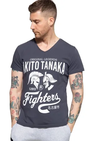 Akito tanaka T-Shirt Gladiator Fighters (1-tlg) mit coolem Kontrast-Print - Verkäufer: Deinetrends