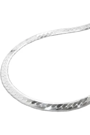 GALLAY Silberarmband 3mm Panzerkette flach gedrückt glänzend diamantiert Silber 925 19cm (Silberarmband, 1-tlg) - Verkäufer: Cats Collection