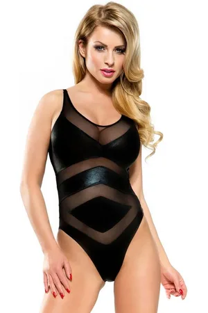 Demoniq Body Wetlook Body Charlotte mit Tüll Monokini H2O Kollektion, Made in EU - Verkäufer: Tomshop24-7