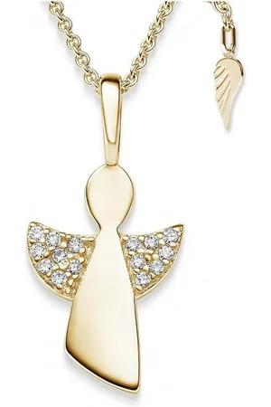 Amoonic Kette mit Anhänger Schutzengel Kette Silber 925 mit Engel-Anhänger Halskette für Kinder (individuell anpassbare Halskettenlänge), Silberkette Gold Rosegold vergoldet Kinder-Schmuck Geschenk Mädchen - Verkäufer:
