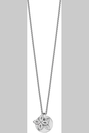 ESPRIT Collier Brilliance Flora, aus 925er Sterling-Silber, Zirkonia, Ankerkette, Karabiner, 42cm lang - Verkäufer: Gigandet