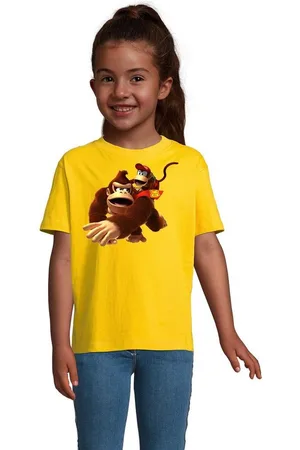 Blondie & Brownie T-Shirt Kinder Donkey Diddy Kong Spiele Konsole Nerd Super Retro - Verkäufer: Hubihu