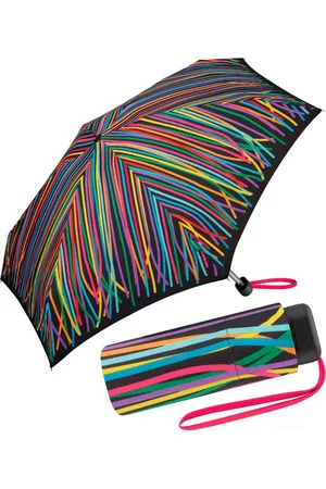 Benetton Taschenregenschirm Ultra Mini Flat - Ribbons, kunterbunte Bänder zieren das Schirmdach - Verkäufer: RS-Versand