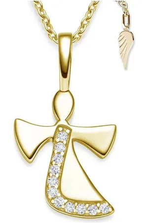 Amoonic Kette mit Anhänger Schutzengel Kette Silber 925 mit Engel-Anhänger Halskette für Kinder (individuell anpassbare Halskettenlänge), Silberkette Gold Rosegold vergoldet Kinder-Schmuck Geschenk Mädchen - Verkäufer: