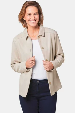GOLDNER Allwetterjacke Hemdjacke in weicher Velourslederoptik Ohne - Verkäufer: