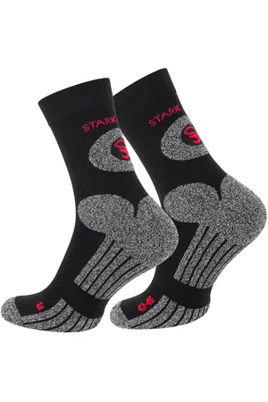 STARK SOUL Wandersocken 2 Paar Wandersocken, Trekking Outdoor Socken - Hiking (2 Paar) eingewebtes Logo - Verkäufer: Stark Soul GmbH