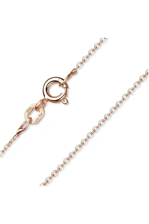 Materia Gliederkette Damen Rosegold Ankerkette fein 40-50cm K59, Sterlingsilber, rosevergoldet - Verkäufer: Schmuck