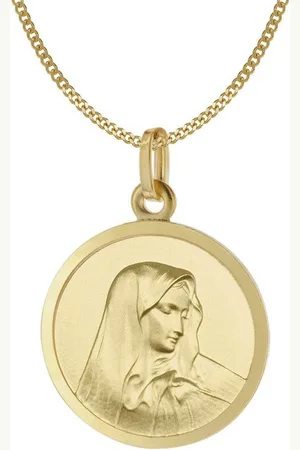 Acalee Panzerkette mit Madonna Anhänger Gold 333 Maria Dolorosa Ø 18 mm - Verkäufer: uhrcenter