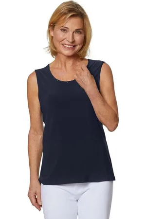 GOLDNER Shirttop Trageangenehmes Slinky-Top mit Steinchen - Verkäufer: