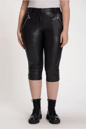 Ulla Popken Caprihose Tracht-Capri Sienna Lederoptik Reißverschlüsse - Verkäufer: Popken Fashion Group