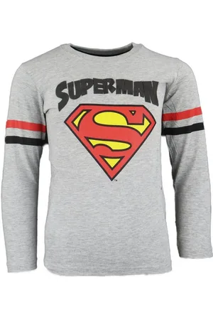 DC Comics Originals Langarmshirt Superman Kinder Jungen langarm Shirt Gr. 104 bis 134 - Verkäufer: WS-Trend