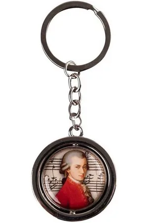 Fridolin Schlüsselanhänger Schlüsselanhänger mit Portrait von Wolfgang Amadeus Mozart, mit Portrait und Noten von Wolfgang Amadeus Mozart - Verkäufer: Musikboutique Gudrun Kübler e.K.