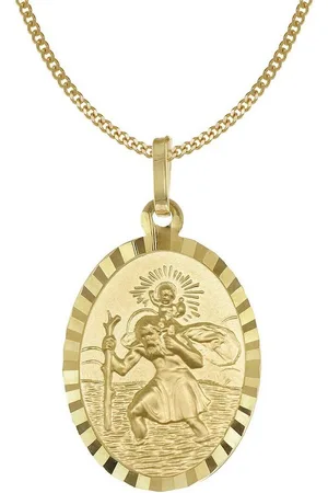 Acalee Panzerkette mit Christophorus Anhänger Gold 333/8K Schmuckset - Verkäufer: uhrcenter