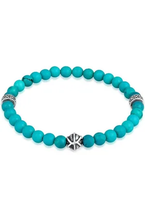 Kuzzoi Bead-Armband-Set Herren Perlenarmband Howlith Türkis 925er Silber, Boho - Verkäufer: JULIE & GRACE GmbH