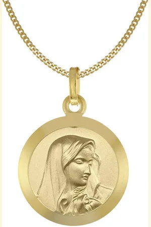 Acalee Panzerkette mit Maria Dolorosa Anhänger Gold 333 Madonna Ø 16 mm - Verkäufer: uhrcenter