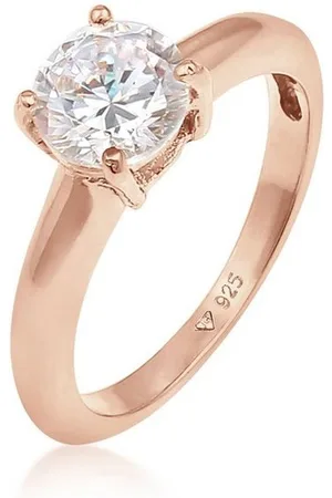 Elli Fingerring Solitär Klassisch Zirkonia Verlobung 925 Silber - Verkäufer: JULIE & GRACE GmbH