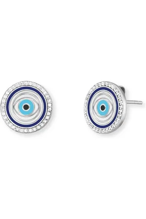 Engelsrufer Paar Ohrstecker LUCKY EYE, ERE-EYE-ZIM-ST, mit Emaille - mit Zirkonia (synth)