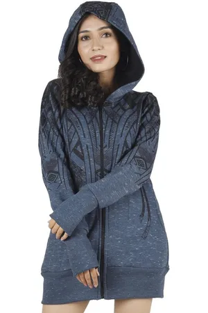 GURU-SHOP Langjacke Goa Festival Jacke mit Tribal Print, Jacke mit.. alternative Bekleidung - Verkäufer: